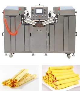 Automatische Chocolade Wafer Bar Wafer Loempia Productielijn Wafer Biscuit Roll Making Machine