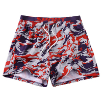 Hoge kwaliteit Shark One Plus heren zwembroeken gepersonaliseerde digitale print blauwe camouflage groothandel waterdicht snel drogend strandkleding