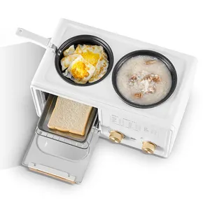 Sandwichera automática multifunción cafetera hogar 3 en 1 máquina de desayuno cocina de gachas sartén de huevos