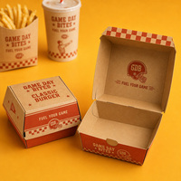 Boîte en papier kraft jetable à prix de gros abordable pour l'emballage alimentaire, idéale pour la restauration rapide, les plats à emporter, les restaurants, les burgers, le poulet et les frites