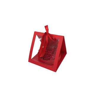 Boîte-cadeau élégante de fleur de forme de triangle avec l'insertion intérieure ronde pour la décoration de mariage d'arrangements de fleuriste et l'<span class=keywords><strong>occasion</strong></span> spéciale - Product Image 5