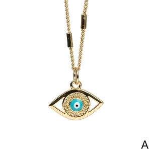 Collier mauvais œil en acier inoxydable plaqué or, chaîne, Style rétro, haute qualité, bijou mauvais œil, <span class=keywords><strong>2022</strong></span>, livraison gratuite - Product Image 3