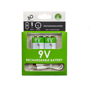 Best Selling Rechargeable 9V Lithium <strong>Batteries</strong> 650 MAH Ni-Mh Type-C <strong>Charge</strong> <strong>Battery</strong> <strong>2</strong> 4 Pack Set With Type-C Port