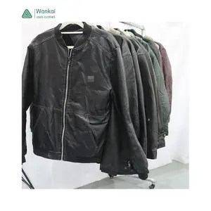 CwanCkai Factory Direct A Grade Used Clothes Men'S Leather Jacket, Hot Sales Bale Supplier Men Bulk Used Leather Jacket