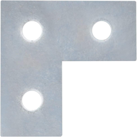 Support triangulaire industriel robuste MISA MISA05, plaque plate à 3 trous, épaisseur 5 mm, pour profilé en U 1 5 8, zincé