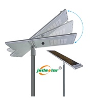 Lampu Jalan Tenaga Surya 80w Lampu Jalan LED Tenaga Surya All in One Harga Terjangkau Pembersihan Otomatis dengan Sensor Dikendalikan Jarak Jauh