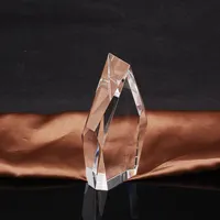 Kristal cam küp boş kristal küp el yapımı oyma için şeffaf kristal dekorasyon ve parti hediyeleri