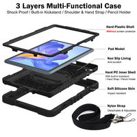 Housse de tablette robuste et robuste pour étui pour tablette Honor Pad X8 10.1 pouces avec sangle