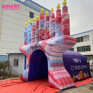 De menorah de hanukkah de inflable gigante festival entrada túnel tienda de campaña para coche - Product Image 2