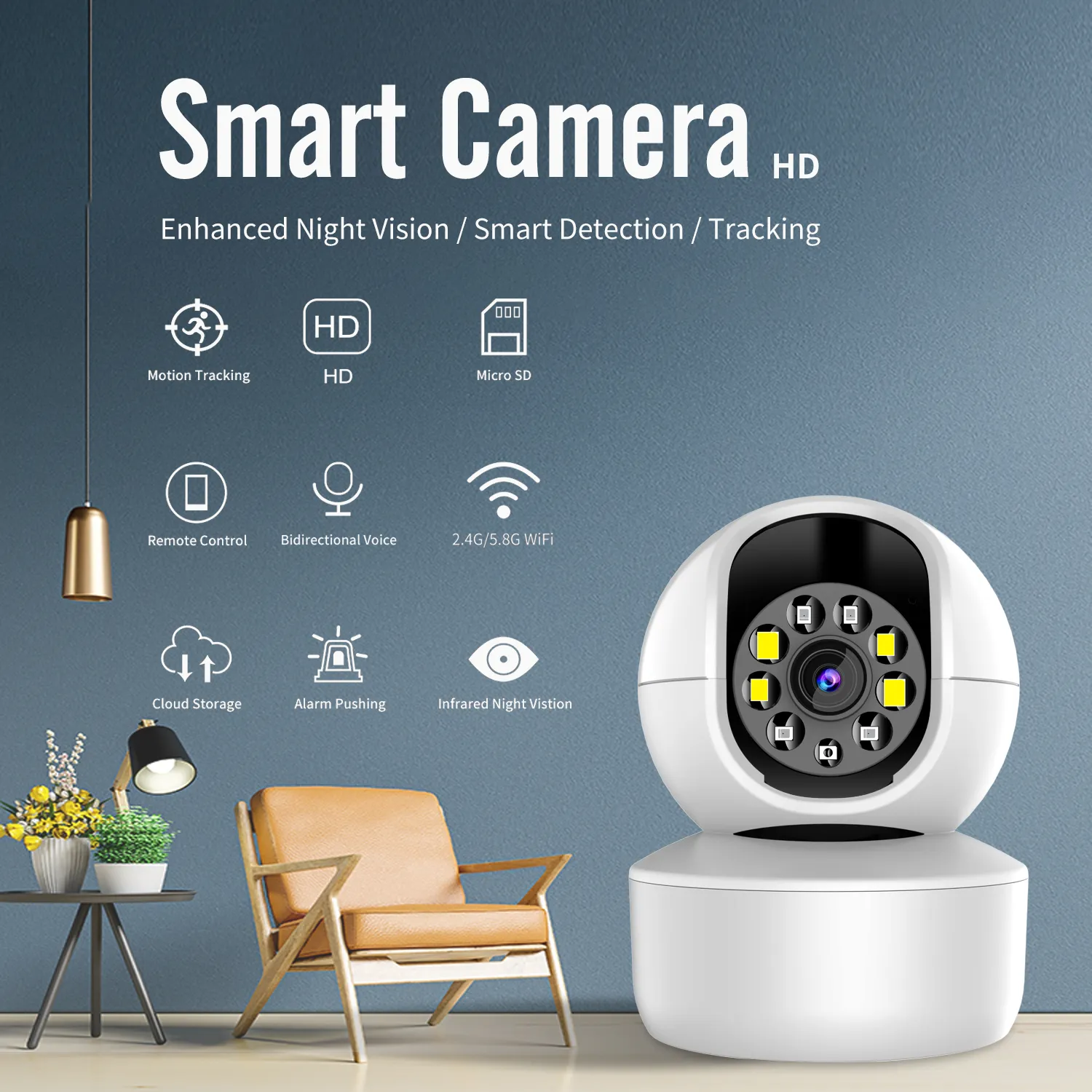 V380 720P WiFi Wireless Camera System Indoor For Baby Monitor