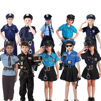 Costume de déguisement du Nouvel An pour enfants, tenue de carrière, costume de policier pour garçons, personnage de dessin animé, costume d'Halloween, ensemble uniforme de cosplay + accessoires