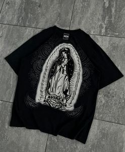 T-shirt personnalisé MZN pour homme, motif Mary <span class=keywords><strong>Jane</strong></span> rétro en coton pur délavé, T-shirt imprimé bohème extra large - Product Image 1