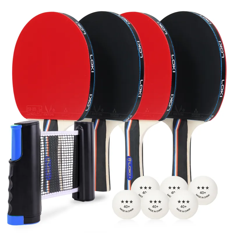 Jeu d'entraînement de ping-pong professionnel raquette de ping-pong personnalisée ensemble de tennis de table portable pour l'extérieur ou l'intérieur