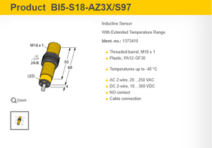Sensores inductivos de proximidad originales, completamente nuevos, modelos BI5-S18-AZ3X/S97, BI4U-EM12WD-AP6X-H1141/3GD, BI8U-EM18-AP6X-H1141 - Product Image 6
