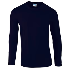 تي شيرت رجالي قطني XP-Promos جودة عالية مخصص أسود طويل الأكمام تي شيرت - Product Image 3