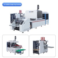 Machine de fabrication de boîtes entièrement automatique à positionnement visuel avec système d'alimentation et de collage, formage de boîtes, alimentation et pose des coins, formage d'emballages