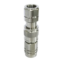 (ISO16028) Raccord rapide hydraulique à face plate en acier inoxydable 1" BSP/NPT pour raccords de tuyaux de mini-chargeuses