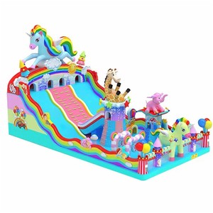 最新设计幻想天堂弹力屋跳跃城堡搞笑城市充气主题公园滑梯待售 - Product Image 1