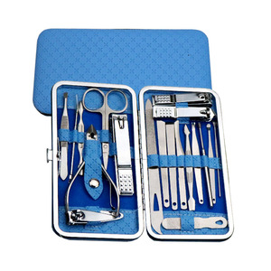 WELLFLYER in acciaio inox Kit professionale Manicure <span class=keywords><strong>Pedicure</strong></span> Set callo strumento di rimozione delle unghie con custodia da viaggio - Product Image 6
