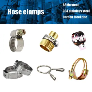 Manufacturer High Heat Resistant Ms 27mm To 35 Mm Double Bolt Clip Lock Stainless Steel Hose Clamp