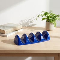 MUW Bestwares - Soporte para Tacos de Melamina Azul Cobalto, Venta al por Mayor de Fábrica, Soporte para Tacos Irrompible para Restaurantes Mexicanos y Servicios de Catering