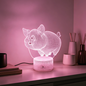LED Wood Grain <b>Light</b> Usb Touch Lamp Acrylic Decorative Atmosphere Lamp Children's Room Sleep Lamp - Product Image 4