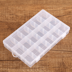 Transparent 18 Compartment Jewelry Storage <b>Box</b> With Lid Plastic Organizer For <b>Sewing</b> Needle And Small Parts Storage - Product Image 1