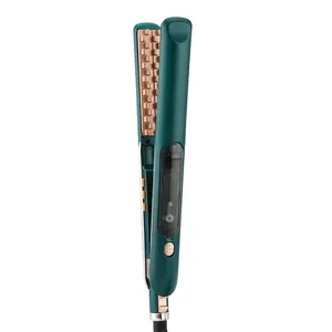 Resuxi MAN303 New Technology Dual Voltage Mch Heater 450 Degrees multi Lcd Solid Titanium Plate Waterproof Hair Straightener
