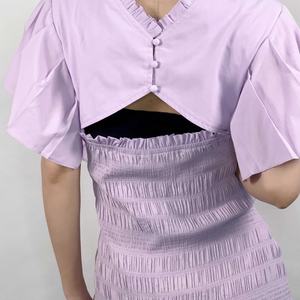 Vestido Mini Elegante de Satén con Bordado y Volantes para Mujer, Diseño OEM Nuevo, LA-RL1020 - Product Image 6