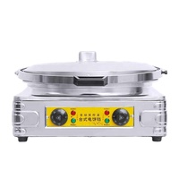 Machine à crêpes automatique commerciale à double chauffage électrique en acier inoxydable pour faire des crêpes épaisses