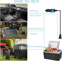 Câble d'alimentation CC 12V 24V 3,5m, fil SJT, compatible avec la plupart des marques de réfrigérateurs/congélateurs portables pour voiture, qualité PVC robuste