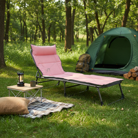 Lit pliant portable d'extérieur pour le camping, simple, léger et confortable