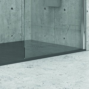 Piatto Doccia Moderno 140x70 Effetto Pietra Nera Kamalu in Materiale Acrilico e Resina Impermeabile per Applicazioni in Bagno - Product Image 3