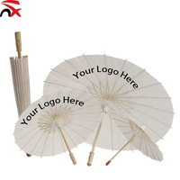 Parasol en papier blanc vierge personnalisable avec logo, en bambou, fait main, pour peinture DIY, accessoire photo pour mariage et fête, décoration festive