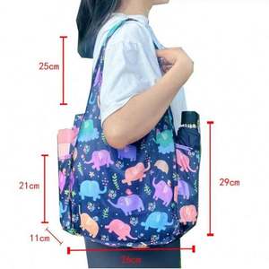 Bolsa de Compras Reutilizable Resistente y Expandible, Bolsa de Poliester 210D con Bolsillos Grandes - Product Image 2