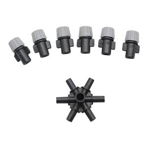 Buse de brumisation en plastique, <span class=keywords><strong>6</strong></span> voies, pour le jardin, l'irrigation, système de refroidissement d'irrigation, pulvérisateur - Product Image 3