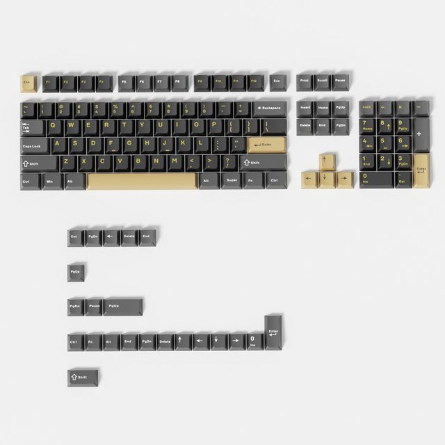 Thermal Sublimation PBT Mechanical Keyboard Moonlight Night Black Universal Long-term Use No Oil 128-Key Full Customized Keycaps