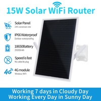 Router WiFi Tenaga Surya 15W 2.4Ghz Modem Router Hotspot WiFi 300Mbps Pengulang WiFi Router Nirkabel Luar Ruangan untuk Berkemah di Luar Ruangan