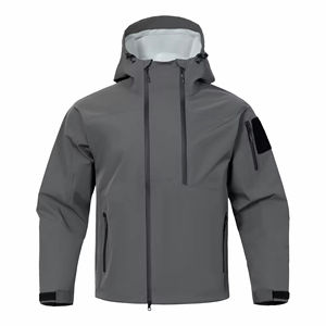 Veste de randonnée imperméable et coupe-vent pour homme, grande taille, avec logo personnalisé, col montant et fermeture éclair, vente en gros aux États-Unis - Product Image 4