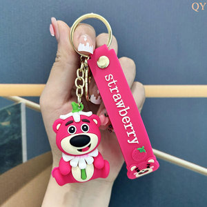 QY dessin animé ours personnage porte-clés mignon ours pendentif téléphone breloque sac breloque porte-clés voiture accessoire - Product Image 5