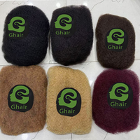 Extensions de cheveux vierges 100% naturels, type afro crépu, en vrac, pour tresses et dreadlocks au crochet, qualité 12A, origine vietnamienne, noir naturel, personnalisables