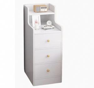 Modern Living Room Bedside Table Small Storage Cabinet Integrated Extremely Narrow Gap Simple <strong>Mini</strong> Storage Rack Wooden 3 <strong>Drawers</strong> - Product Image 3