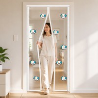 Moustiquaire magnétique en maille diamantée OEM pour porte, anti-moustiques