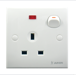 JUNON Hot Bán 13A <span class=keywords><strong>3</strong></span> <span class=keywords><strong>Pin</strong></span> Electric Tường Chuyển Sang và <span class=keywords><strong>Socket</strong></span> với Neon - Product Image 1