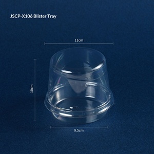 กล่องพลาสติกใสพิมพ์ลาย UV ขนาด 4 นิ้ว สำหรับใส่ขนมเค้กบาสก์ วัสดุเกรดอาหาร สำหรับบรรจุภัณฑ์ขนมหวาน ชีสเค้ก และขนมอบ - Product Image 6