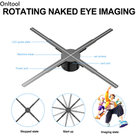 Ventilador holográfico WiFi de 60cm, máquina publicitaria 3D, señal LED 1184, reproductor HD inteligente, compatible con imagen de vídeo, logotipo, luces holográficas