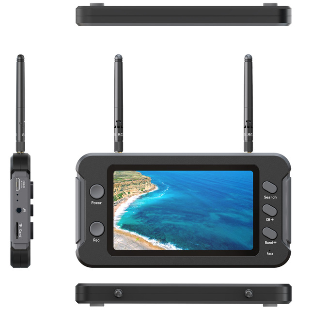 New 5.8G FPV Monitor with DVR 40CH 4.3 Inch LCD Display 16:9 NTSC/PAL Auto Search Video Recording RC FPV Multicopter