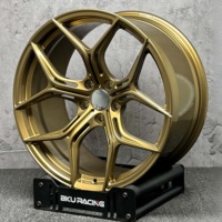 Jantes Bku forgées 5X130 pour Porsche 991 911 Turbo Carrera Targa 4S 718 Boxster Cayman GT4 20 21 pouces, jantes en alliage bronze brillant