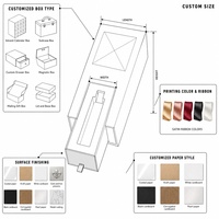 Boîte cadeau longue blanche pour parfum, emballage en carton avec tiroir, logo personnalisé
