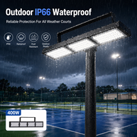 Éclairage LED d'extérieur pour terrains de tennis, 200W, 300W, 400W, IP66, anti-éblouissement, P60, asymétrique, pour pickleball et padel
